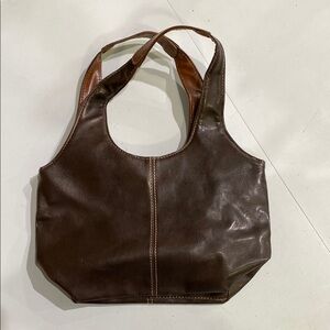 Elegant Brown Leather Tote Bag